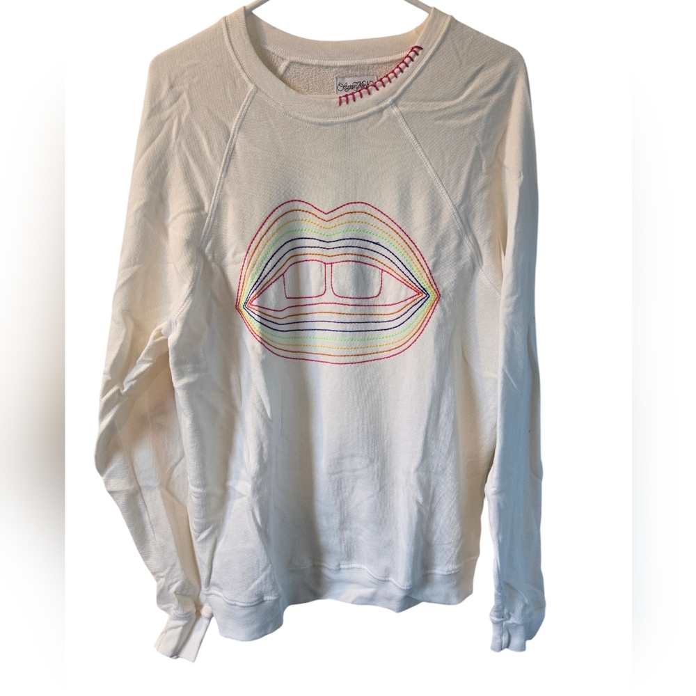 Lauren Moshi Embroidered Lip Anela sweatshirt - Picture 5 of 14